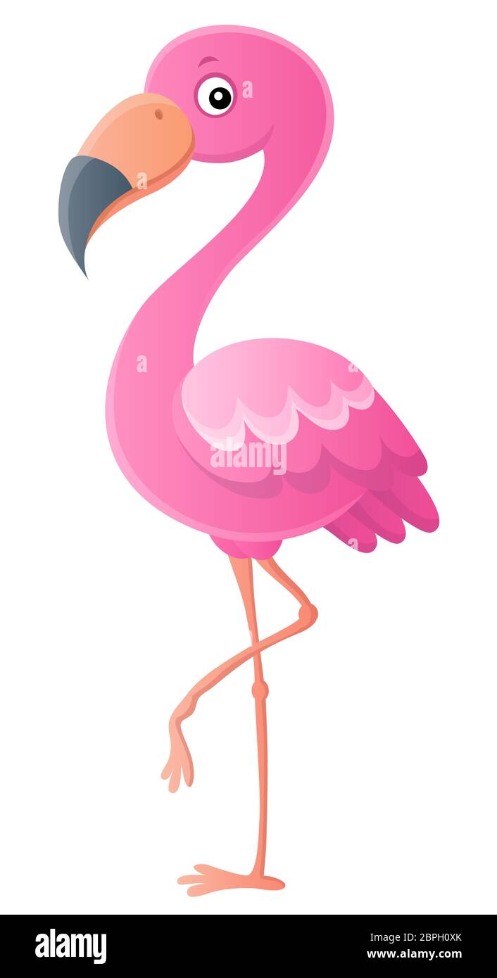 Immagine 1 tema flamingo stilizzato - illustrazione dell'immagine. Foto Stock