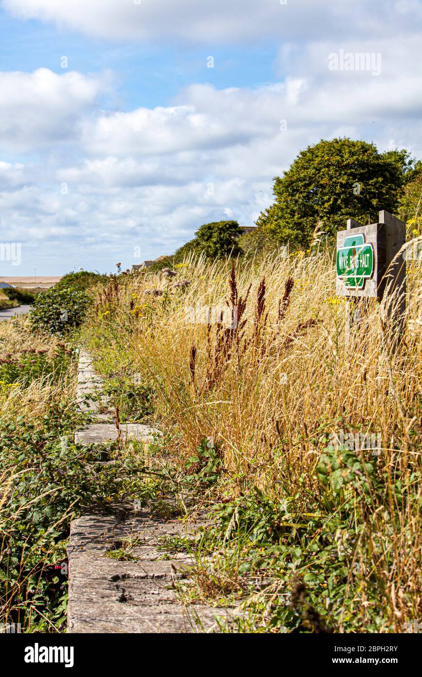 Il sentiero Rodwell Trail a Weymouth, nel Dorset, Inghilterra - una passeggiata panoramica lungo la ex linea ferroviaria di Weymouth + Portland Foto Stock