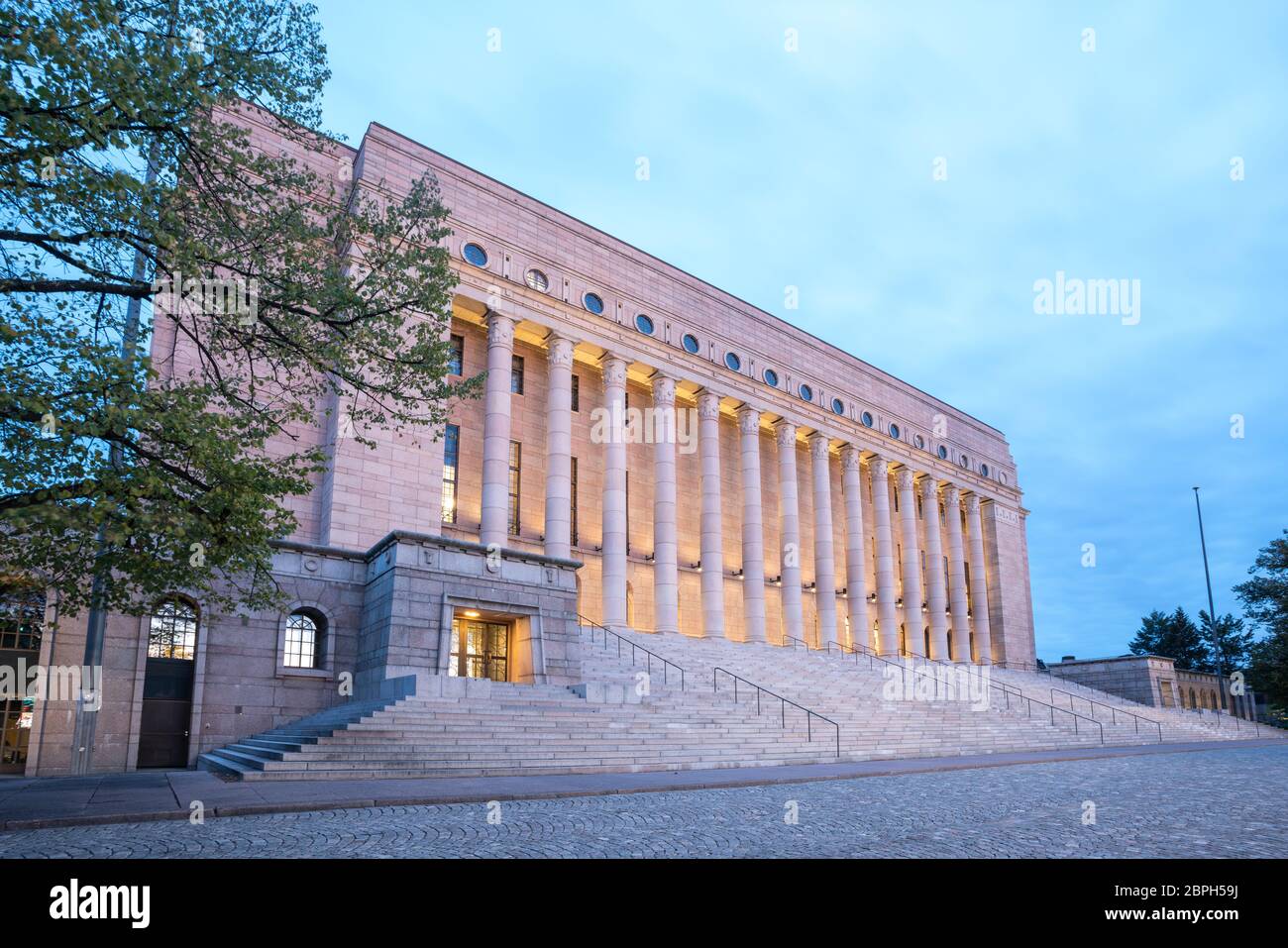 Parlamento della Finlandia a Helsinki. Foto Stock