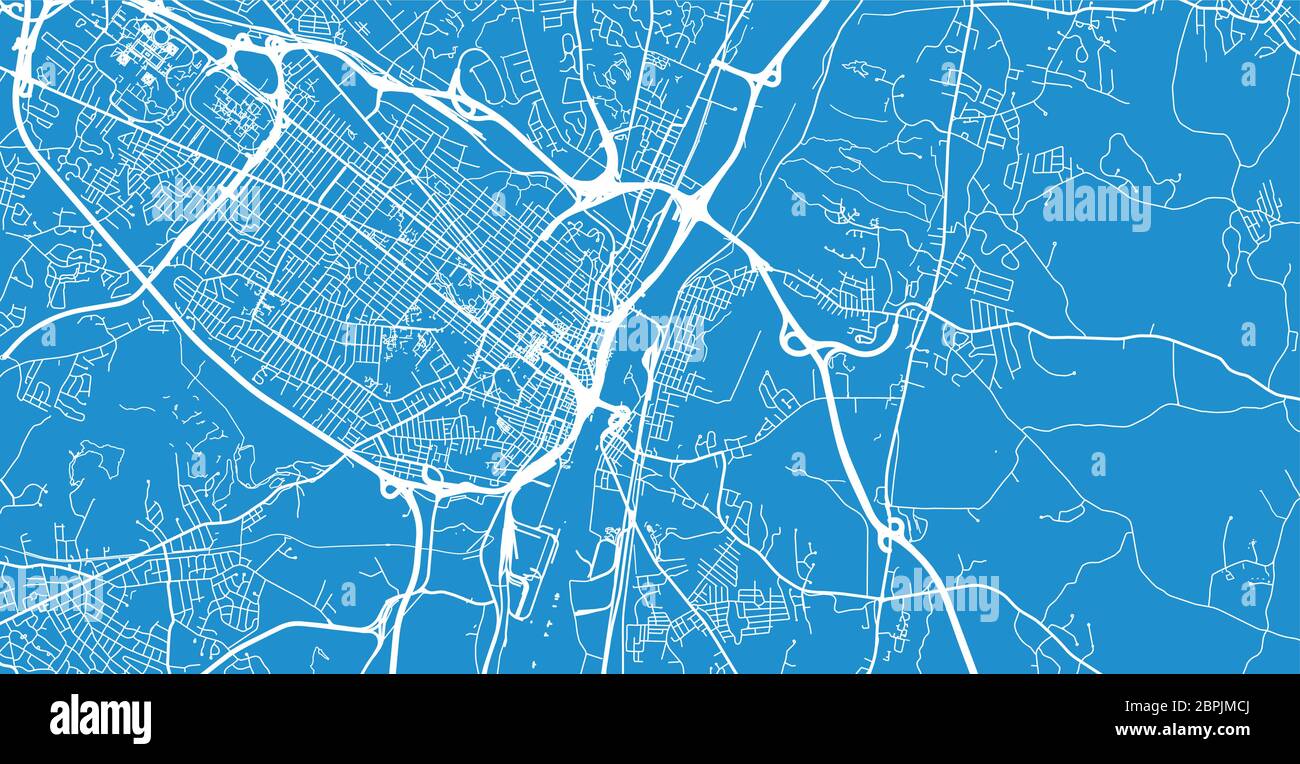 Mappa urbana vettoriale di Albany, USA. Capitale dello stato di New York Illustrazione Vettoriale