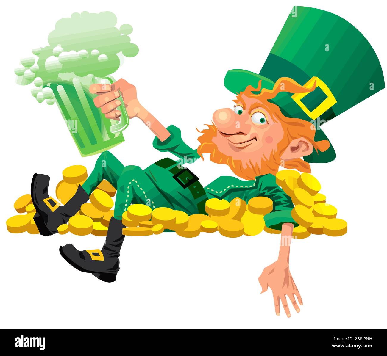Sarini 40 Monete Oro/Verdi Giorno San Patrizio gettoni plastica Trifoglio Moneta Folletto Fortunato bomboniere Pot-o-Gold Tema Irlandese