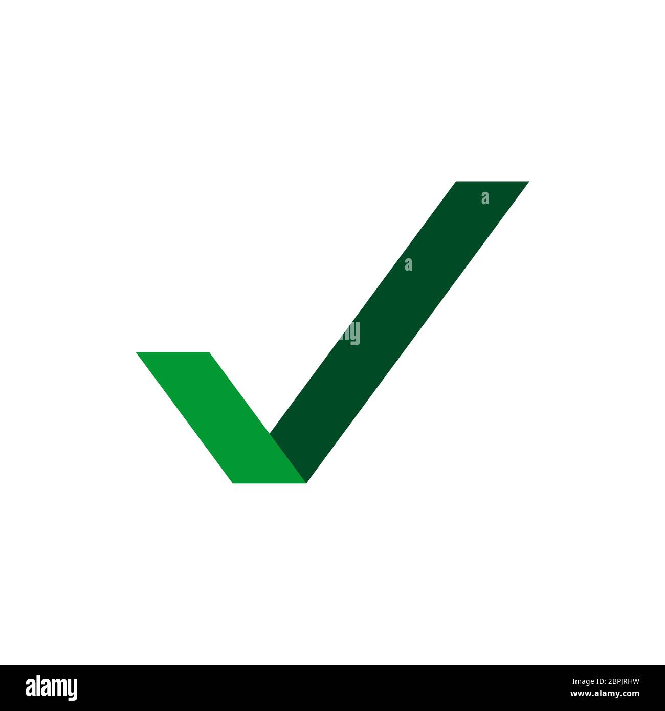 Contrassegno verde modello logo Illustrazione disegno. EPS vettoriale 10. Foto Stock