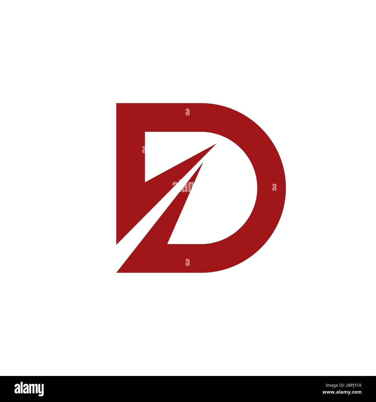 Disegno di illustrazione del modello del logo della lettera D. EPS vettoriale 10. Foto Stock