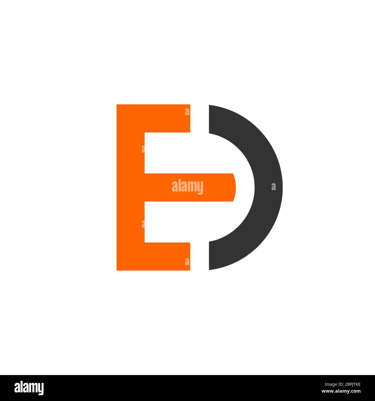 Disegno dell'illustrazione del modello del logo della lettera D. Vettore EPS 10. Foto Stock