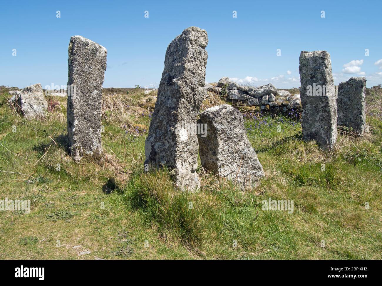 Stones vicino a Zennor Quoit, Cornovaglia UK Foto Stock