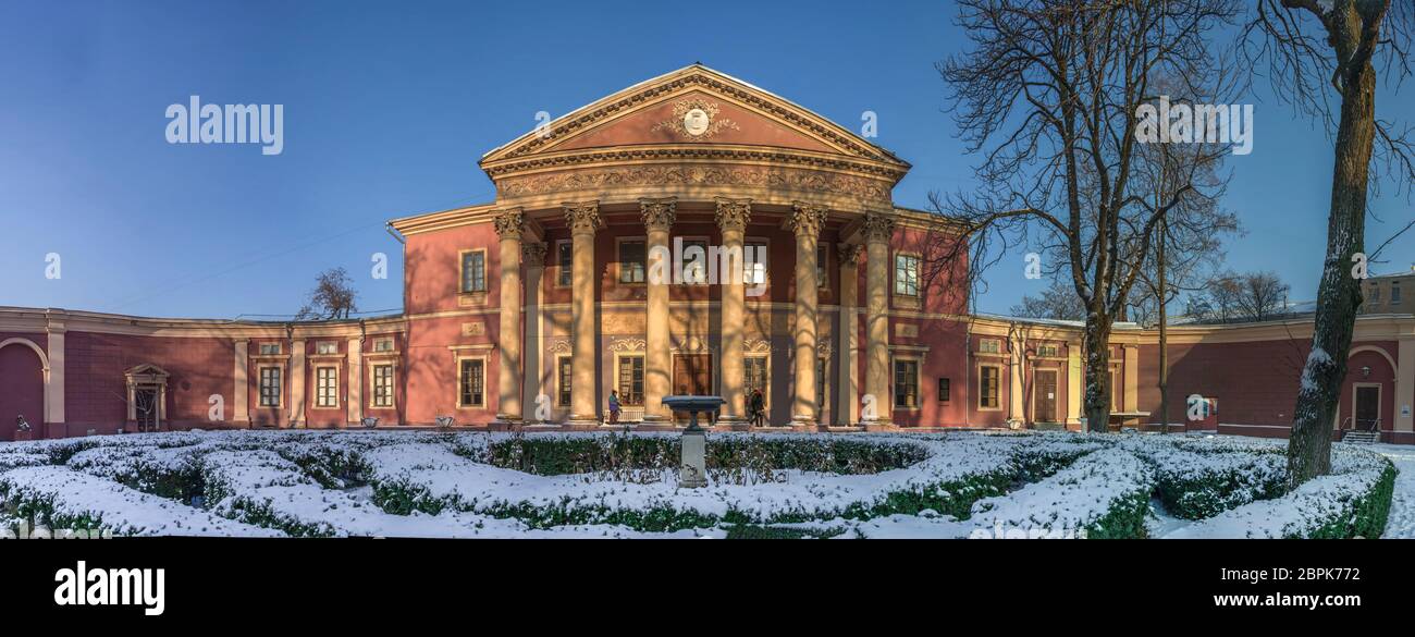 Vista panoramica del Museo d'Arte di Odessa, Ucraina. Una delle principali gallerie d'arte della città. Foto Stock
