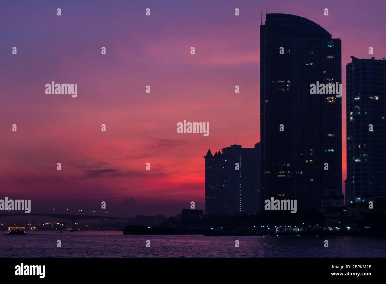 Sonnenuntergang a Bangkok Foto Stock
