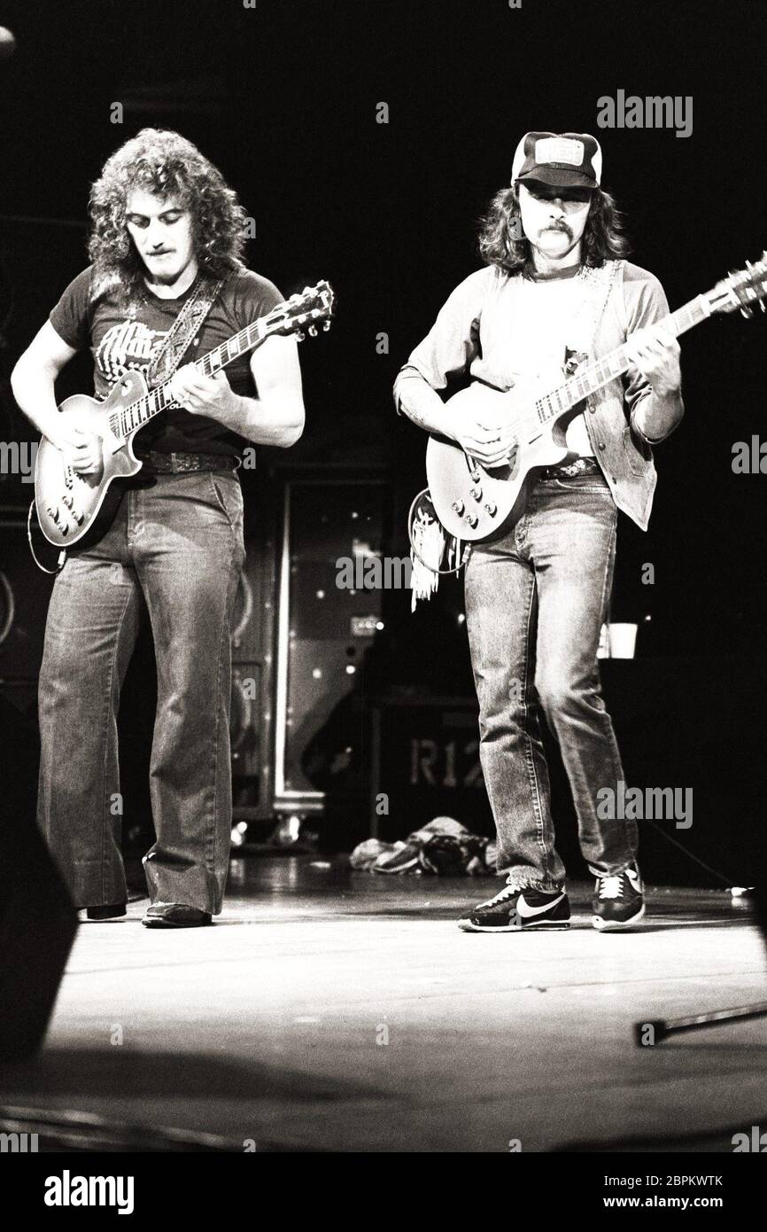 Allman Brothers Band Konzert // Settembre 1980 - Die US-Rockband The Allman Brothers Band // Konzert // Köln // Settembre 1980 Foto Stock