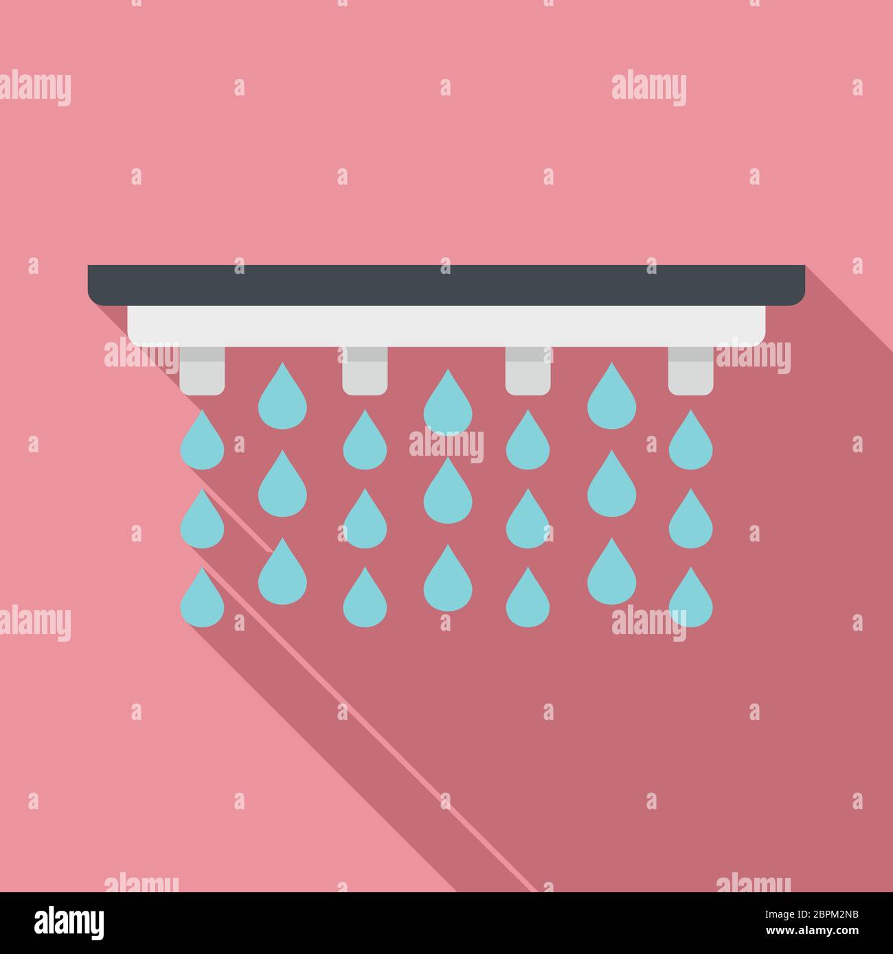 Icona del sistema di irrigazione. Illustrazione piatta dell'icona vettoriale del sistema di irrigazione per il disegno di fotoricettore Illustrazione Vettoriale