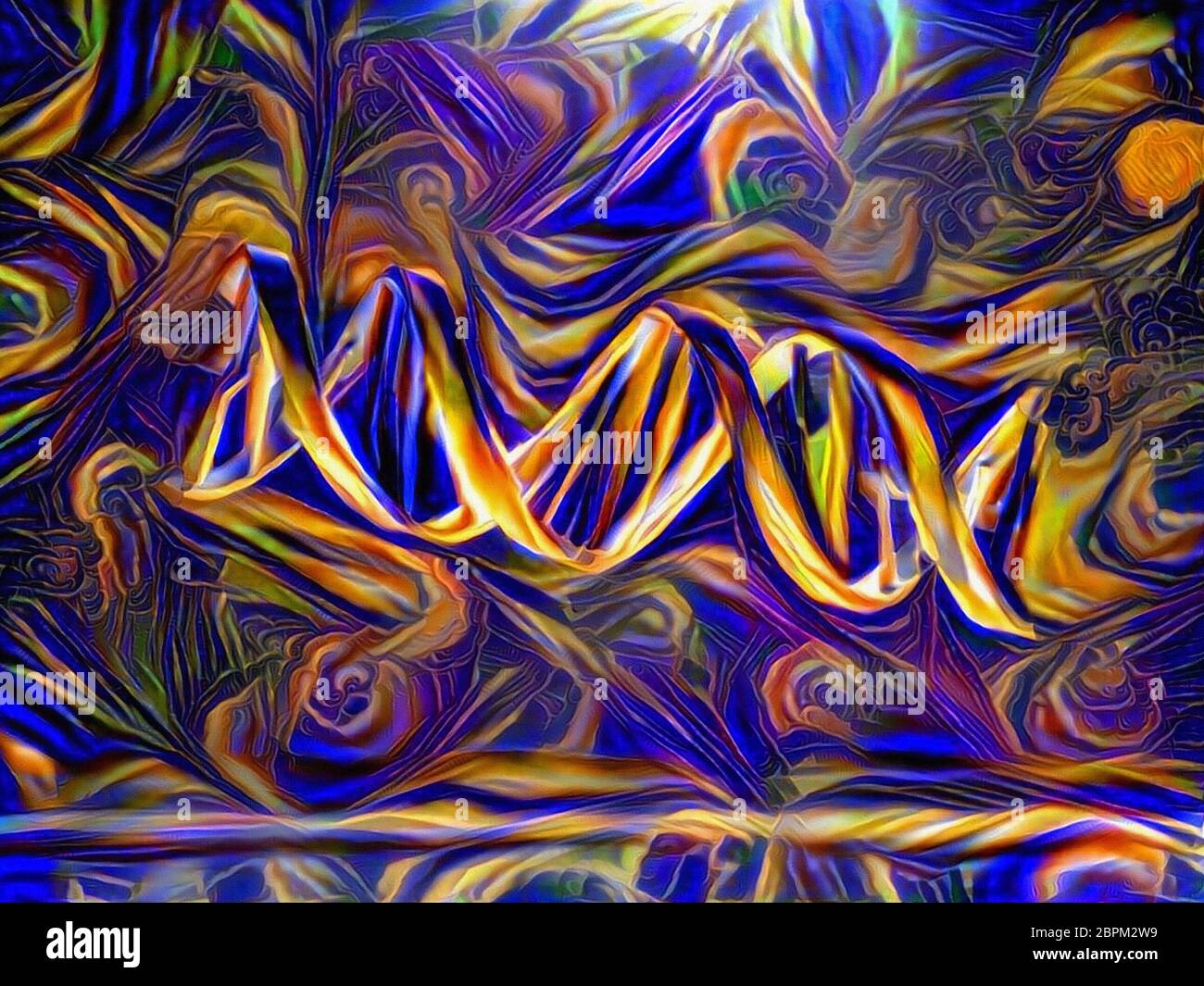 Viva la pittura astratta. Il filamento di DNA Foto Stock