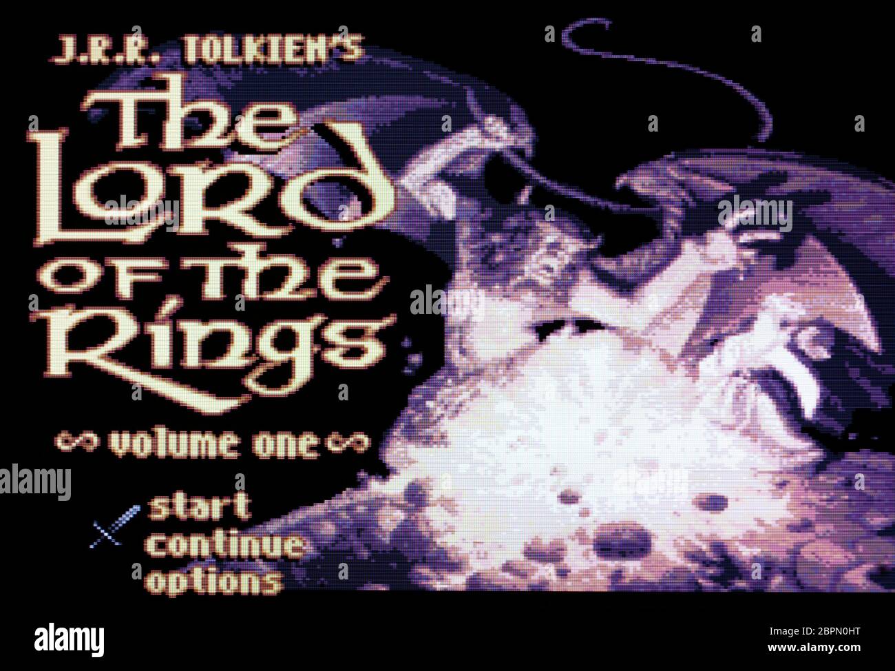 J R R Tolkien's The Lord of the Rings Volume One JRR 1 - SNES Super Nintendo - solo per uso editoriale Foto Stock