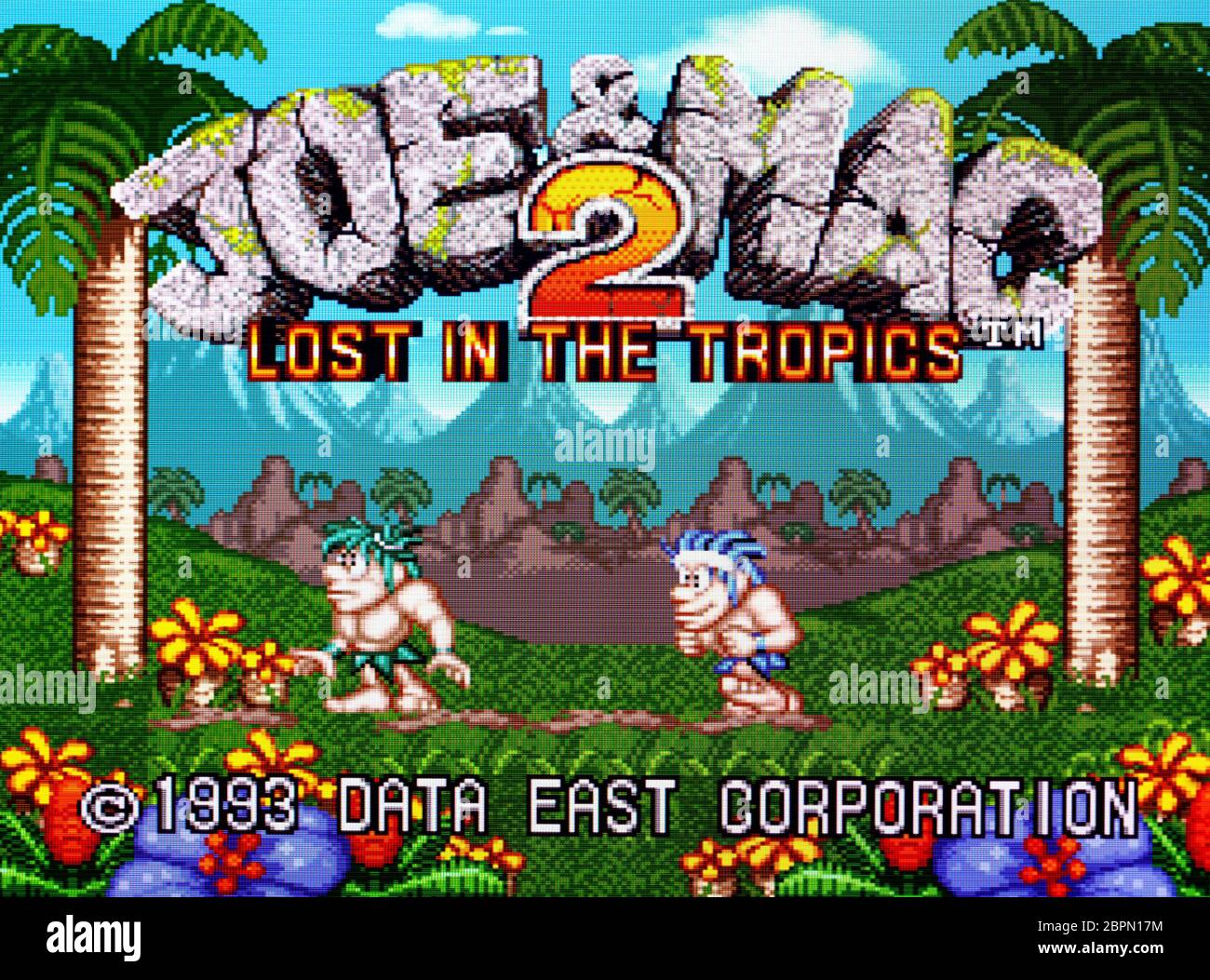 Joe & Mac 2 Lost in the Tropics - SNES Super Nintendo - solo per uso editoriale Foto Stock