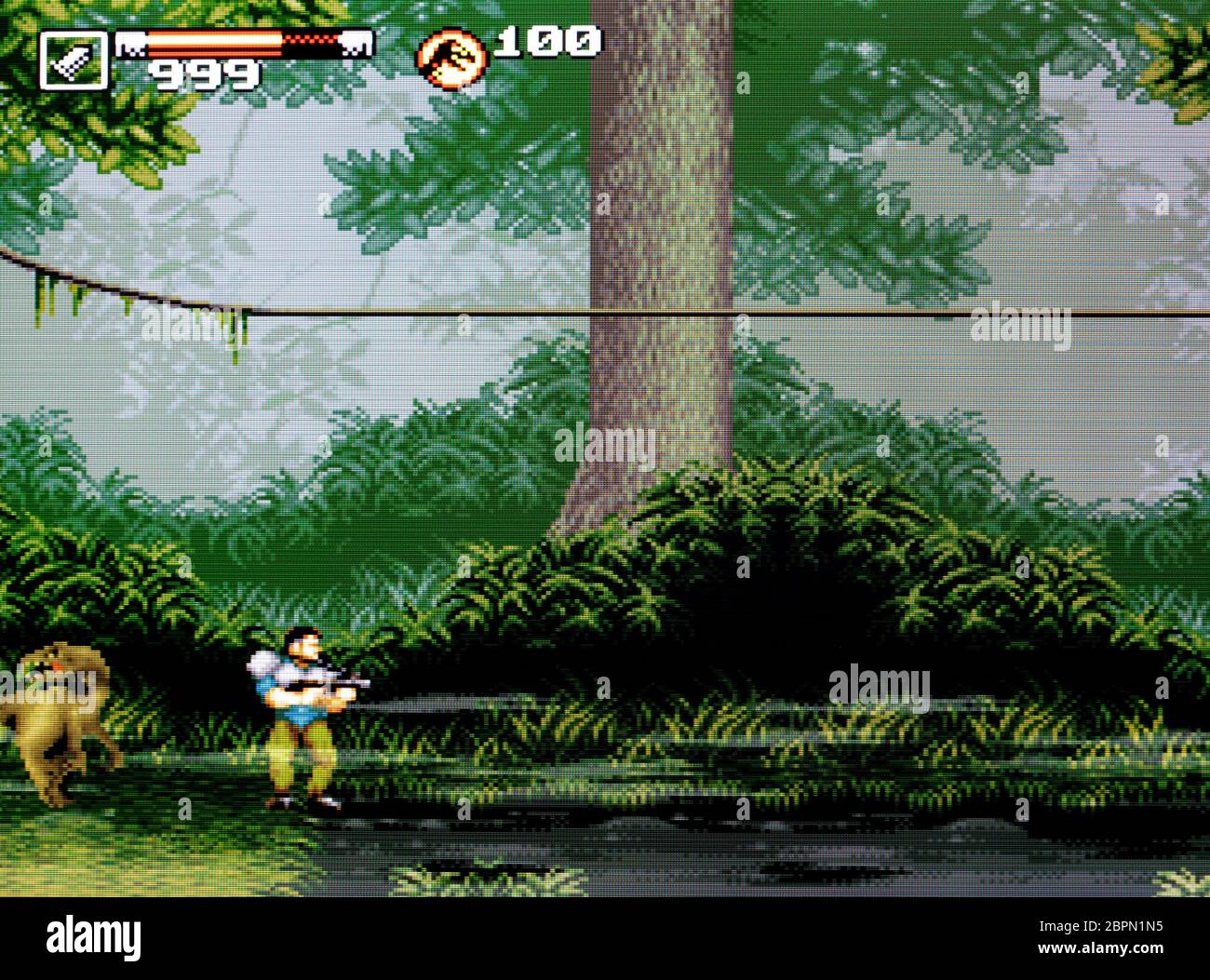 Jurassic Park II 2 The Chaos continua - SNES Super Nintendo - solo per uso editoriale Foto Stock