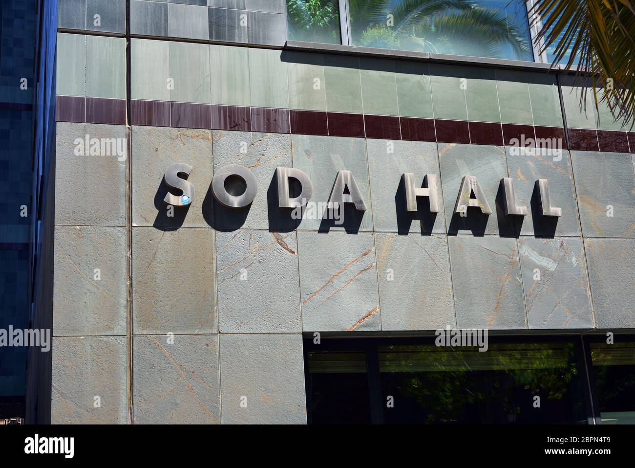 Cartello all'ingresso della Soda Hall, University of California, Berkeley, California, USA Foto Stock