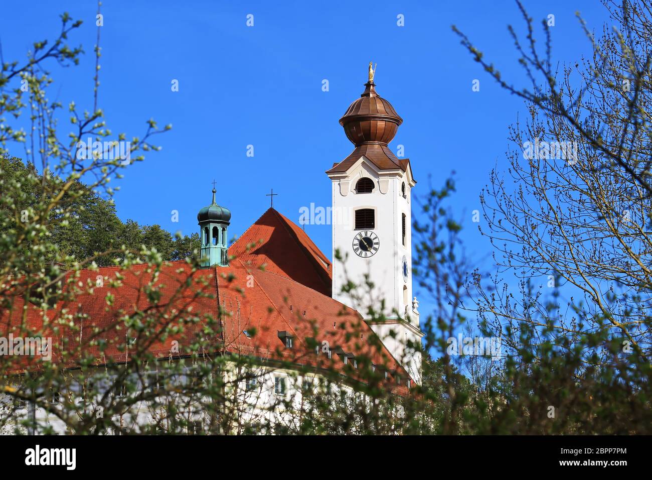 Eichstättis Abtei St. Walburg è una città della Baviera, in Germania, con molte attrazioni storiche Foto Stock