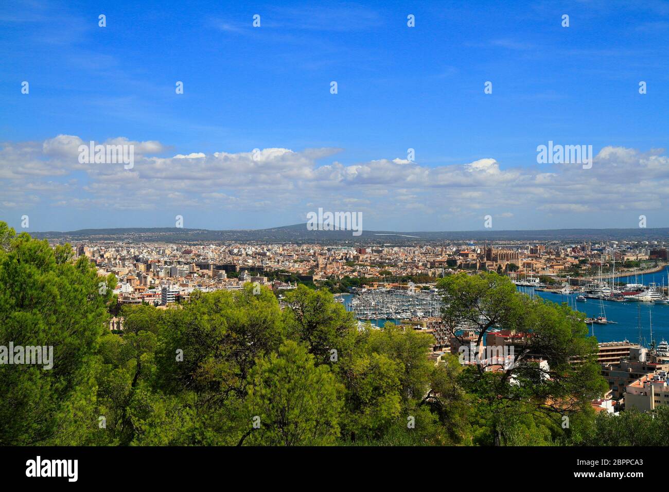 Veduta aerea di Palma di Maiorca a Maiorca, Isole Baleari, Spagna Foto Stock