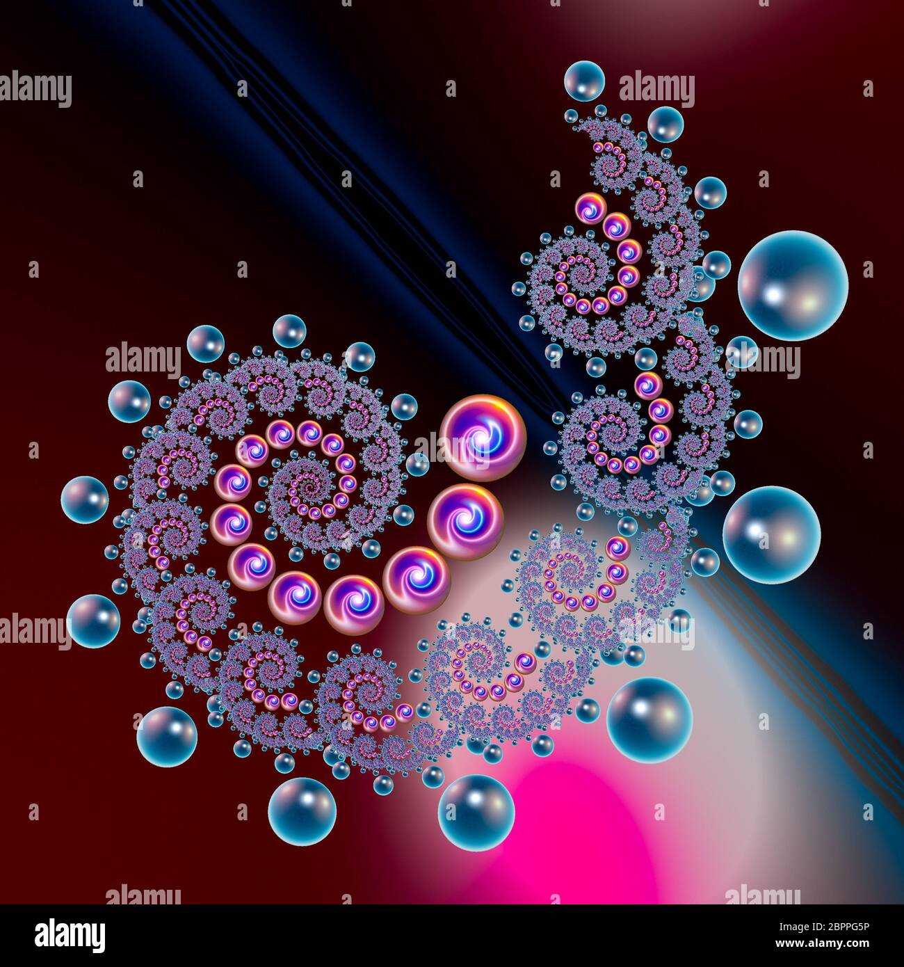 Abstract faraktal colorate le immagini 3D rendering Foto Stock