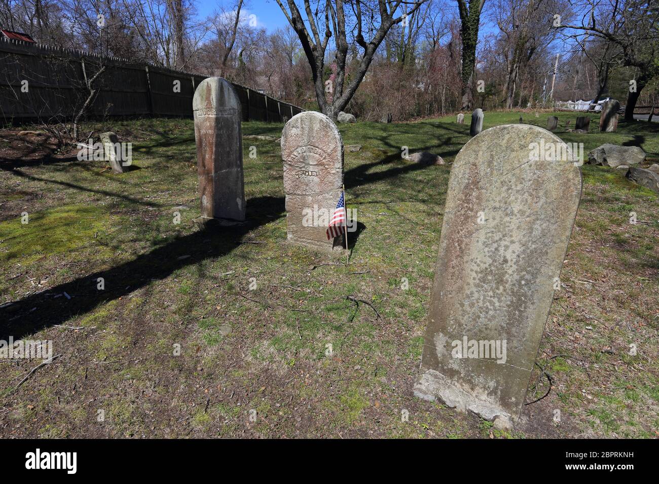 Cimitero storico di Setauket Long Island New York Foto Stock