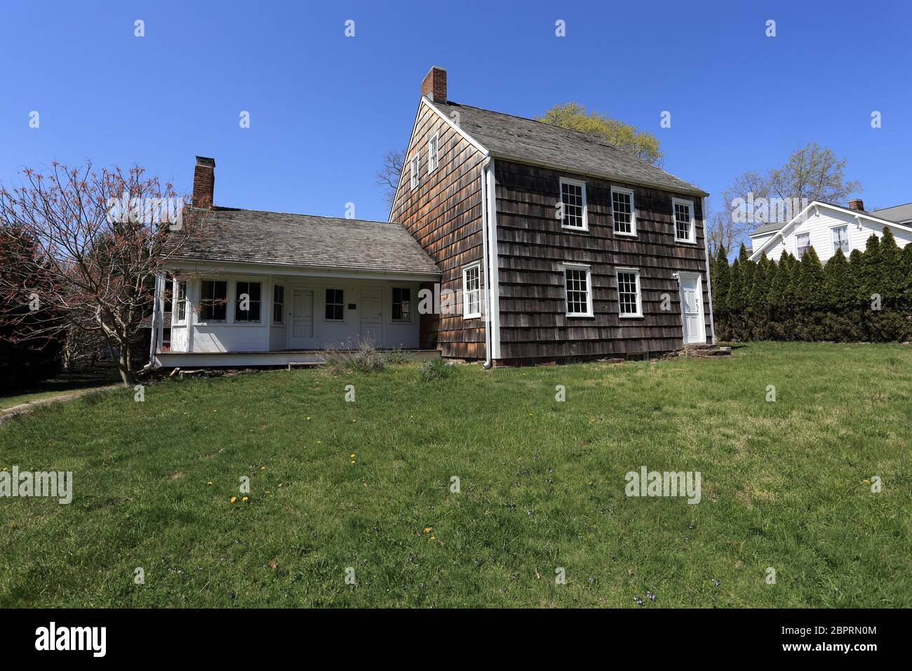 La storica Hawkins Homestead Stony Brook Long Island New York Foto Stock