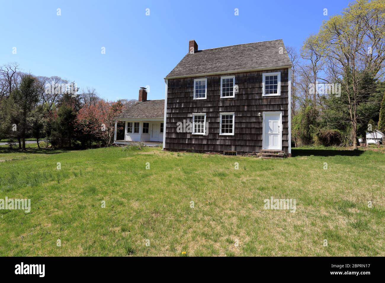 La storica Hawkins Homestead Stony Brook Long Island New York Foto Stock