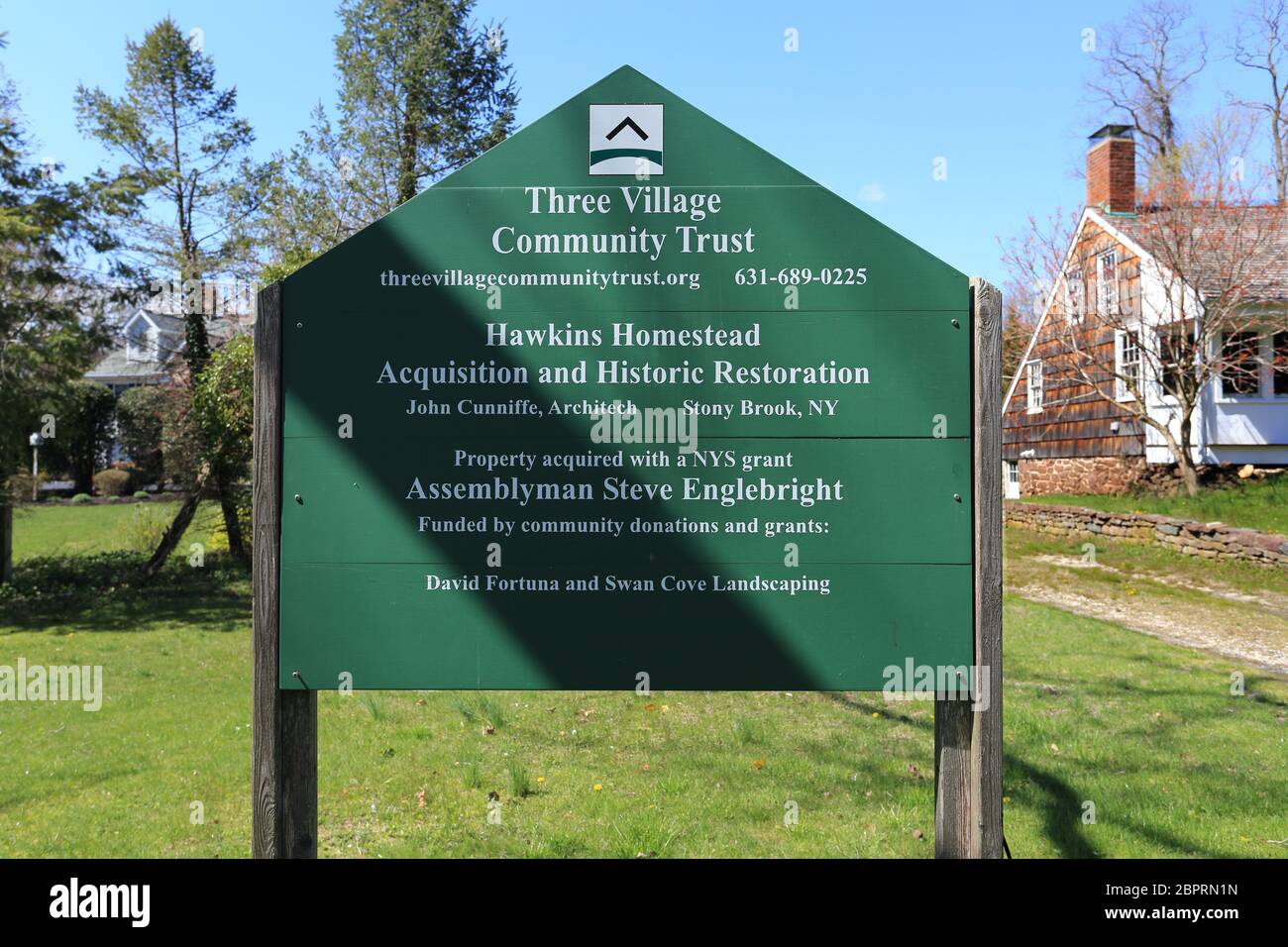 La storica Hawkins Homestead Stony Brook Long Island New York Foto Stock