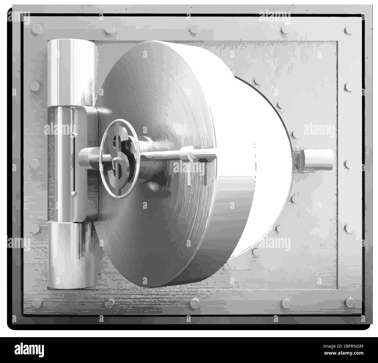 Banca di deposito sicuro tesoro denaro illustrazione delle finanze Foto Stock