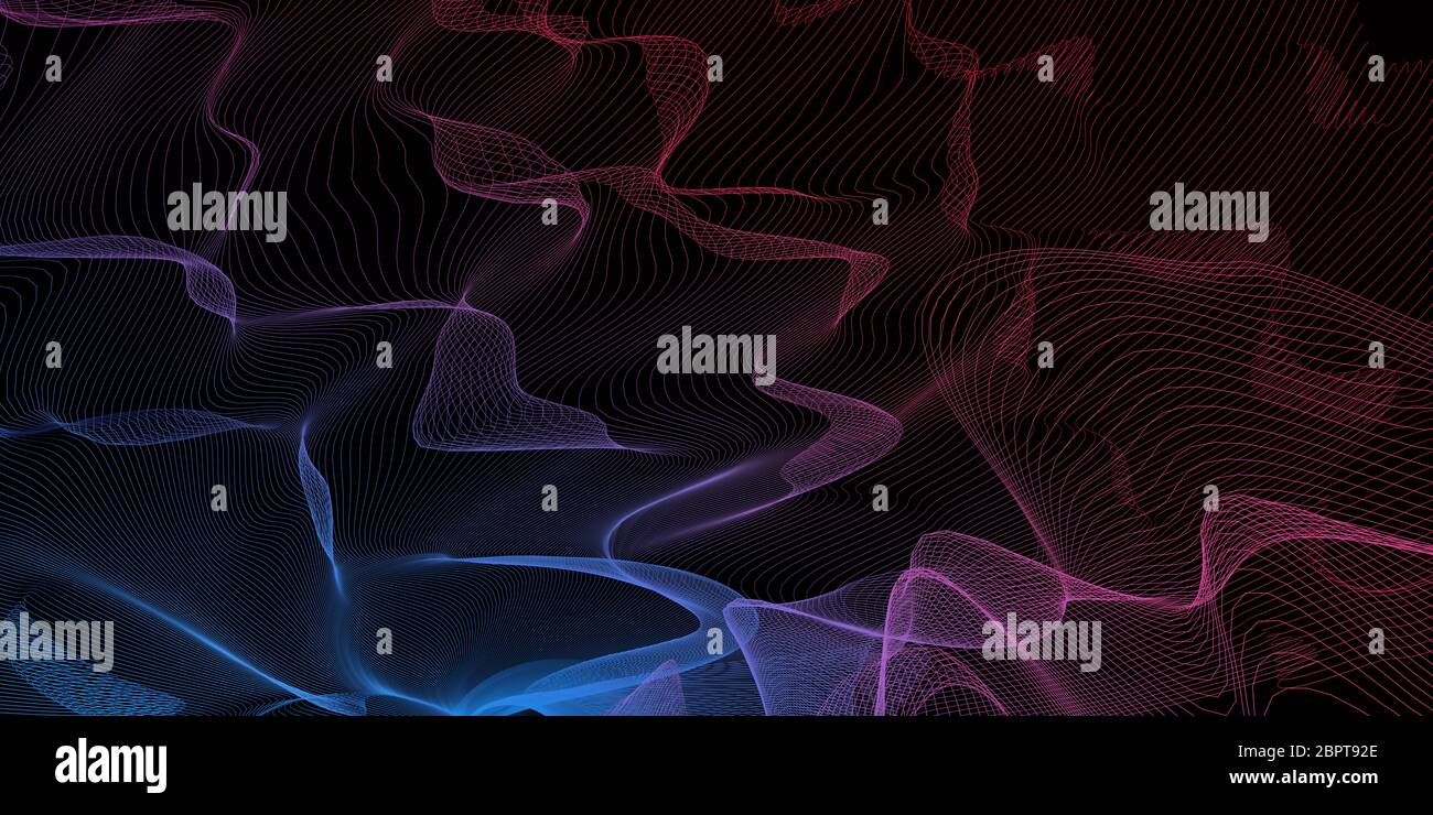 Potenza di onda di tecnologia moderna come un concetto di scienza Foto Stock