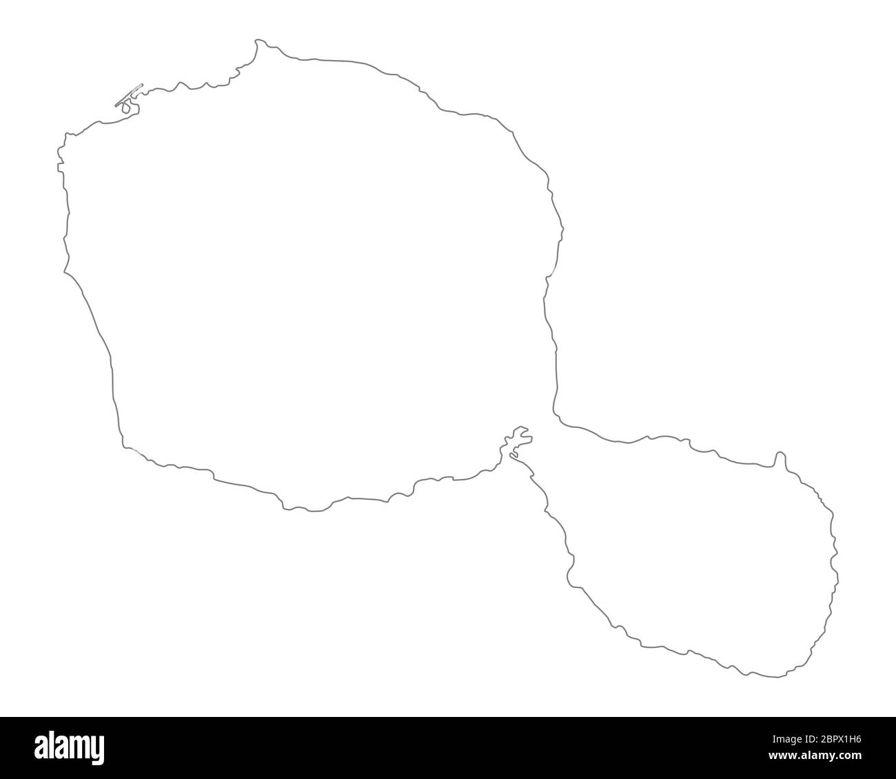 Mappa di Tahiti Foto Stock