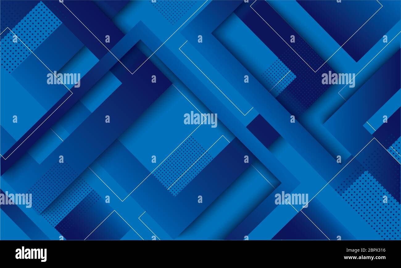 moderno sfondo blu quadrato sfumato trendy Foto Stock