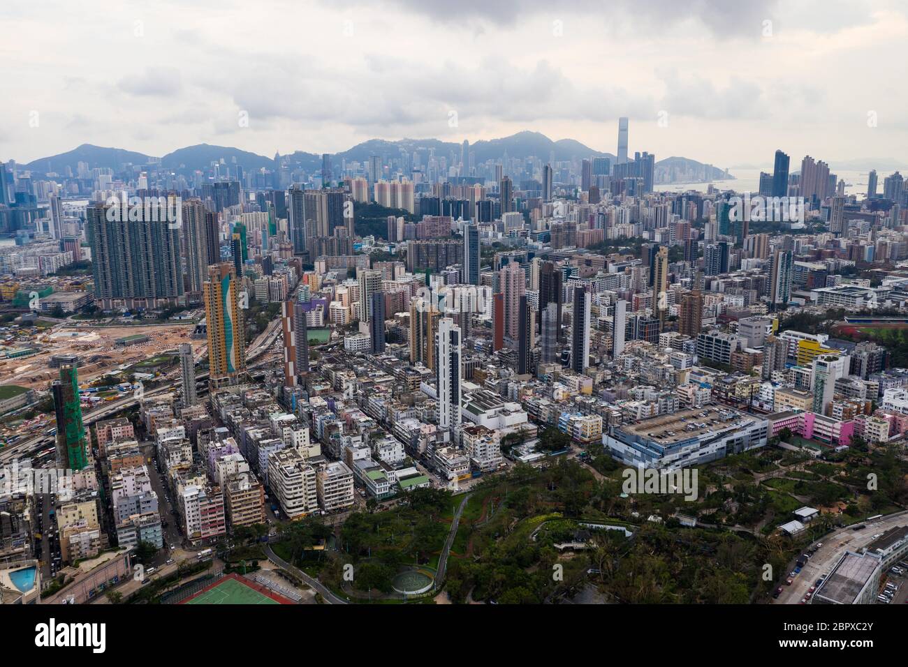 Kowloon City, Hong Kong 24 settembre 2018:- quartiere residenziale di Hong Kong Foto Stock