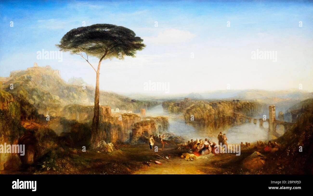 JMW Turner 1775-1851 pellegrinaggio di Childe Harold - Italia ha esposto 1832 olio su tela Foto Stock