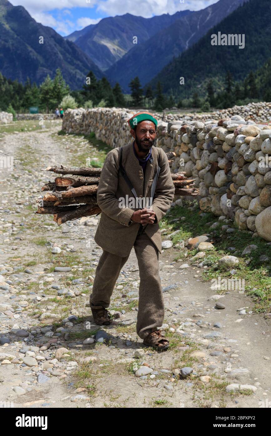 Persone provenienti dall'India settentrionale, Himachal Pradesh, India Foto Stock