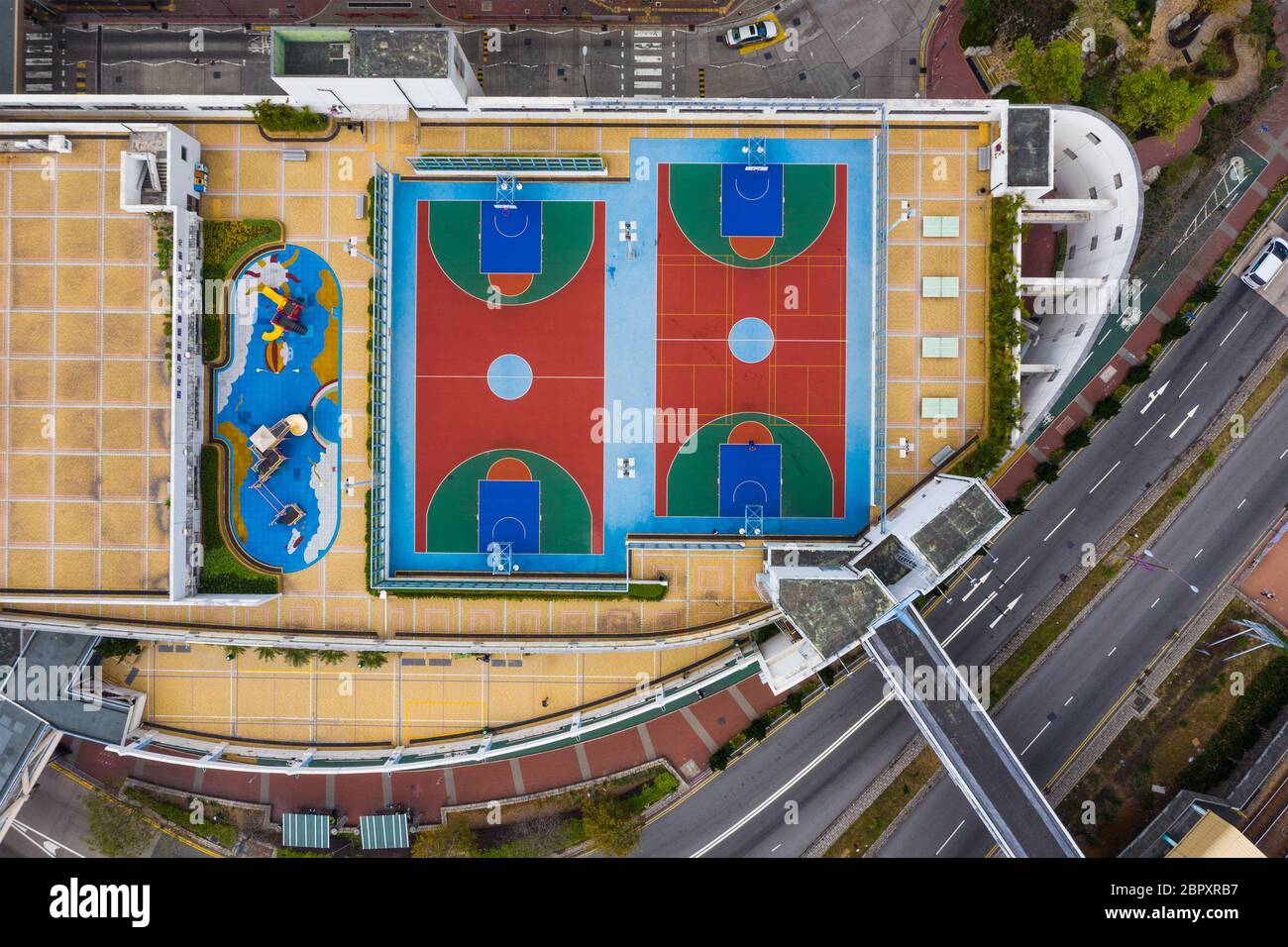 campo da basket dall alto