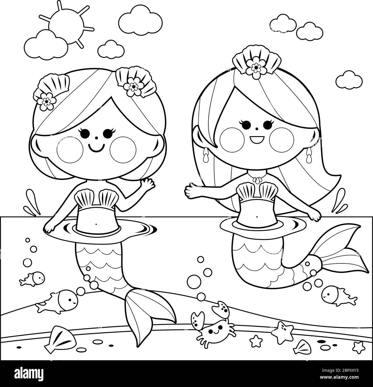 diana e roma da colorare - 8 Sirene acquatiche Foto e Immagini Stock in Bianco e Nero - Alamy