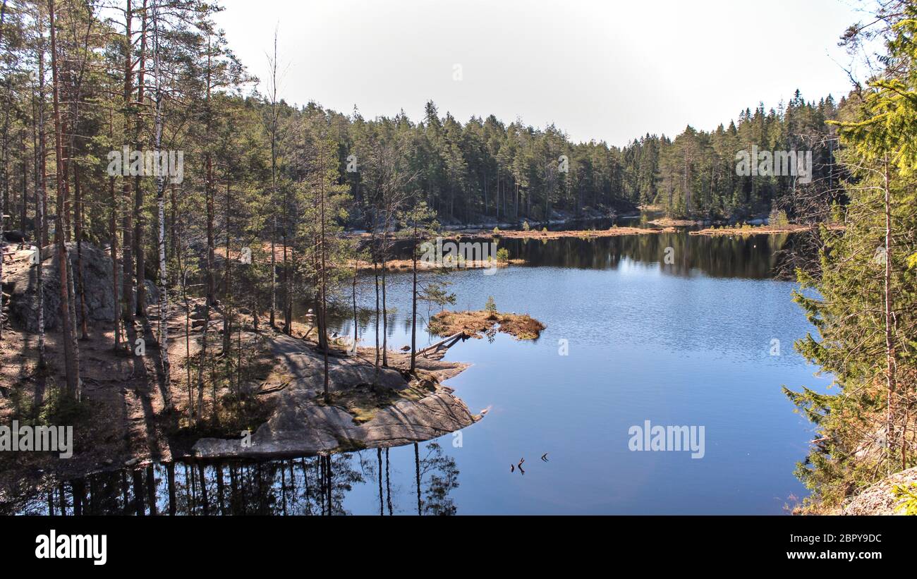 Nuuksio, Espoo, Finlandia Foto Stock