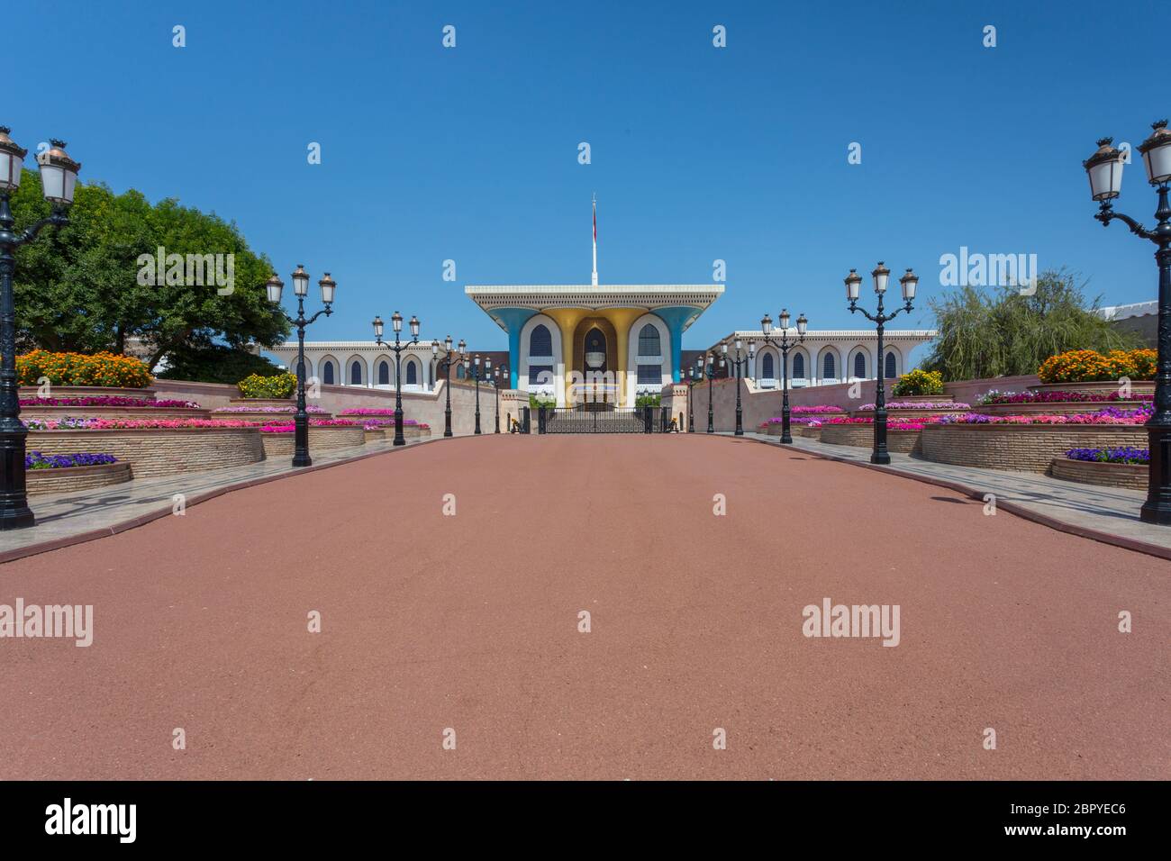 Vista del Palazzo, Mascate, Oman Medio Oriente, Asia Foto Stock
