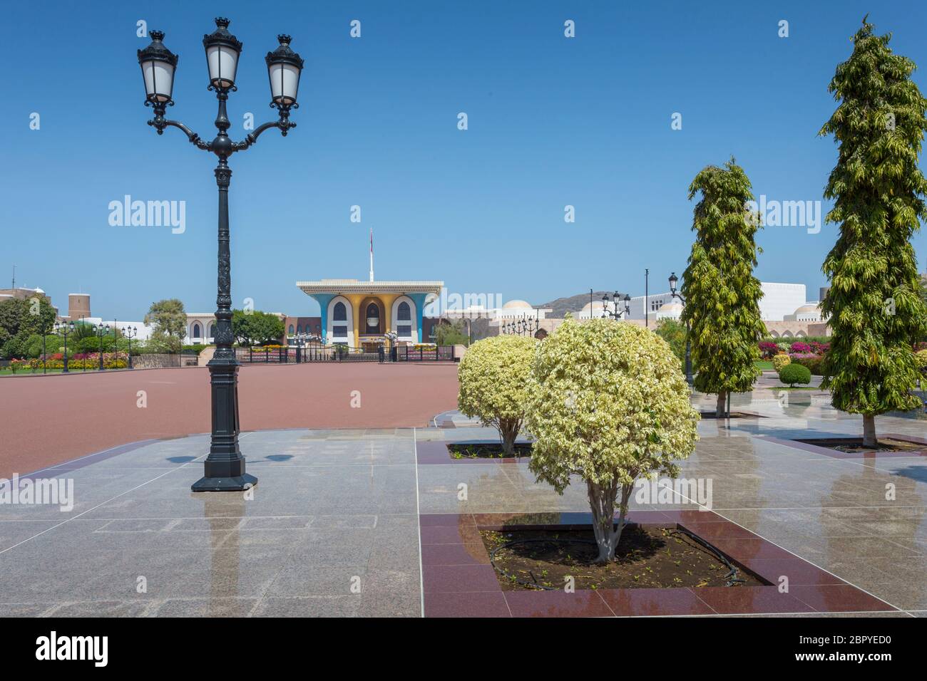 Vista del Palazzo, Mascate, Oman Medio Oriente, Asia Foto Stock