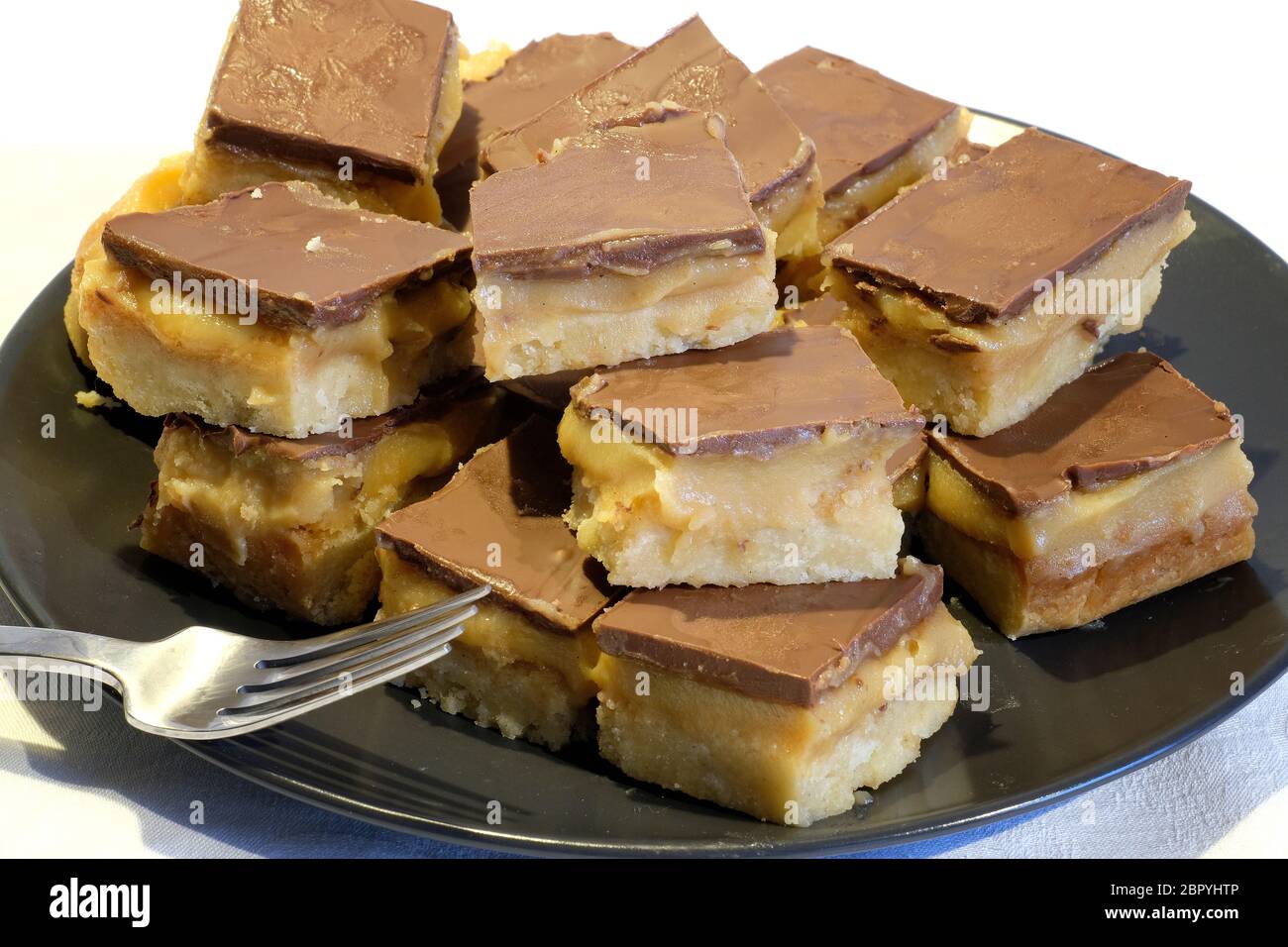 Shortbread Millionaire fatto in casa Foto Stock