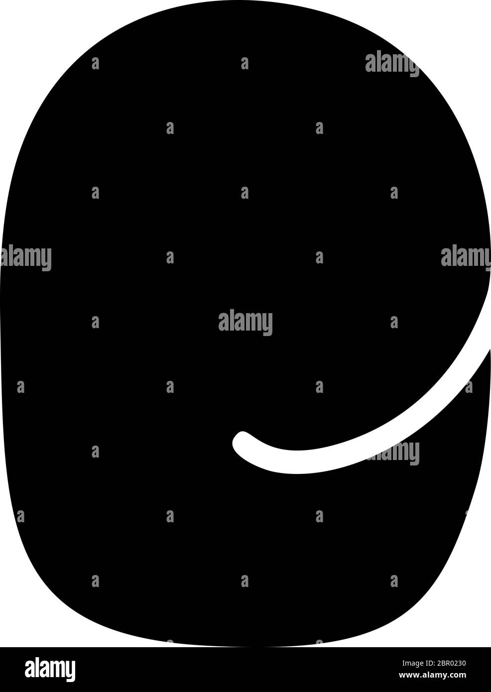 Logo moderno con lettera C. Dolce cielo inglese mano disegnata isolato alfabeto grassetto. Carattere di visualizzazione della scrittura a mano. Lettera maiuscola. Illustrazione Vettoriale