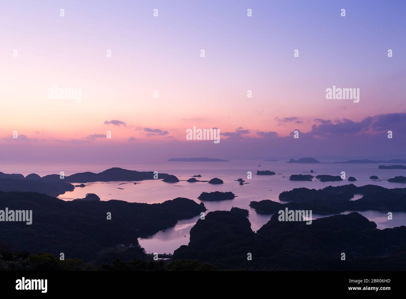 Isole Kujuku al tramonto Foto Stock