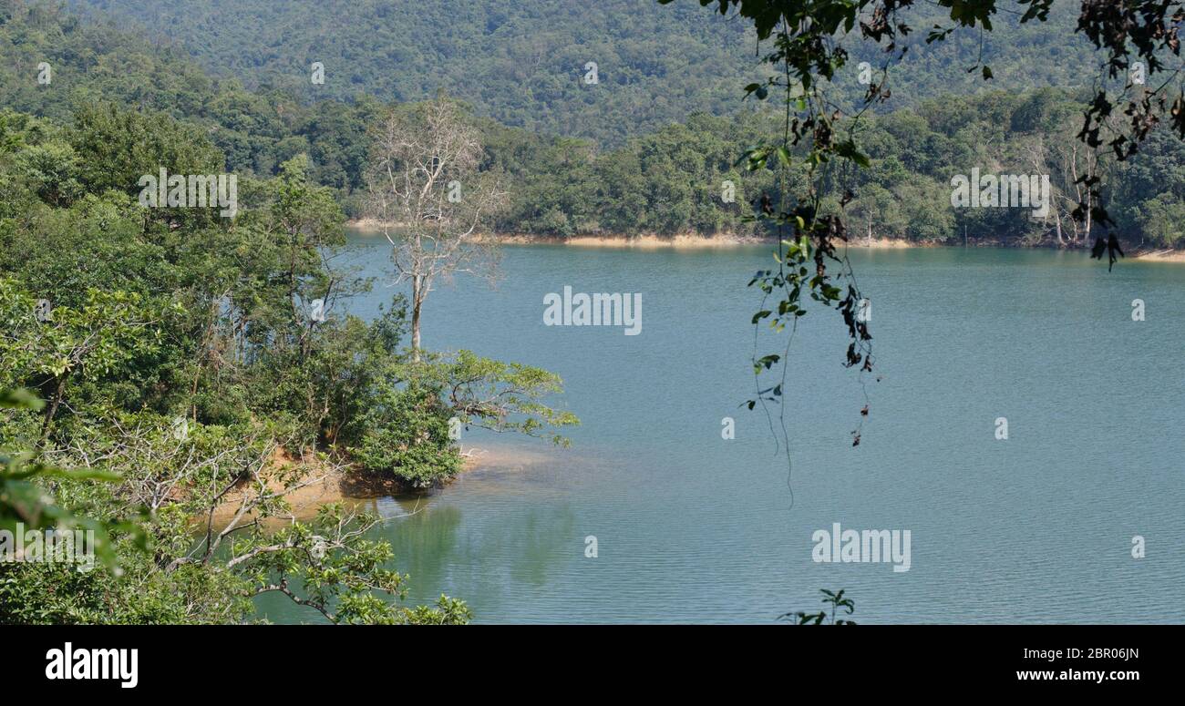 Shing mun Reservoir a Hong Kong Foto Stock