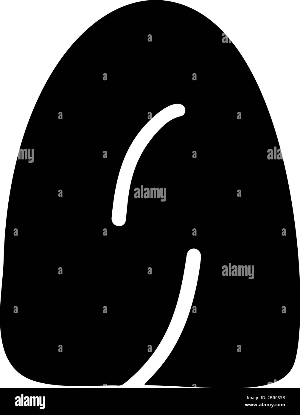 Lettera moderna UN logo. Dolce cielo inglese mano disegnata isolato alfabeto grassetto. Carattere di visualizzazione della scrittura a mano. Lettera maiuscola. Illustrazione Vettoriale