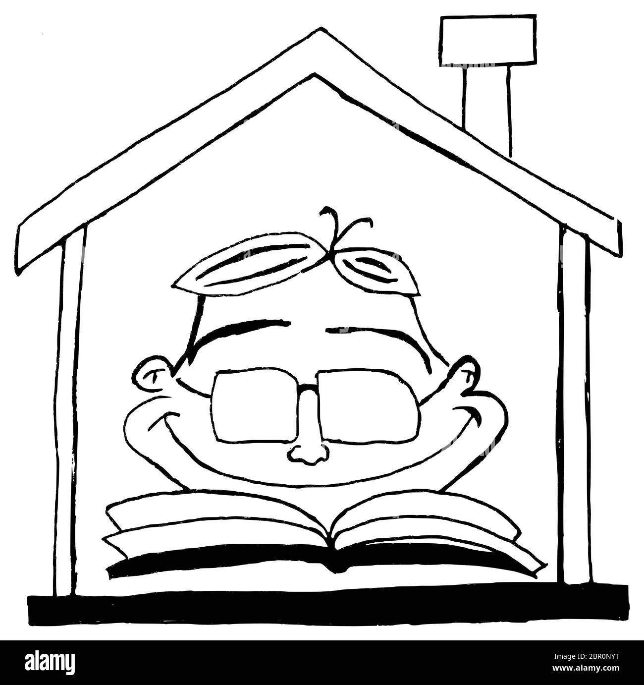 Concetto di stayathome durante la crisi epidemica COVID-19 Foto Stock