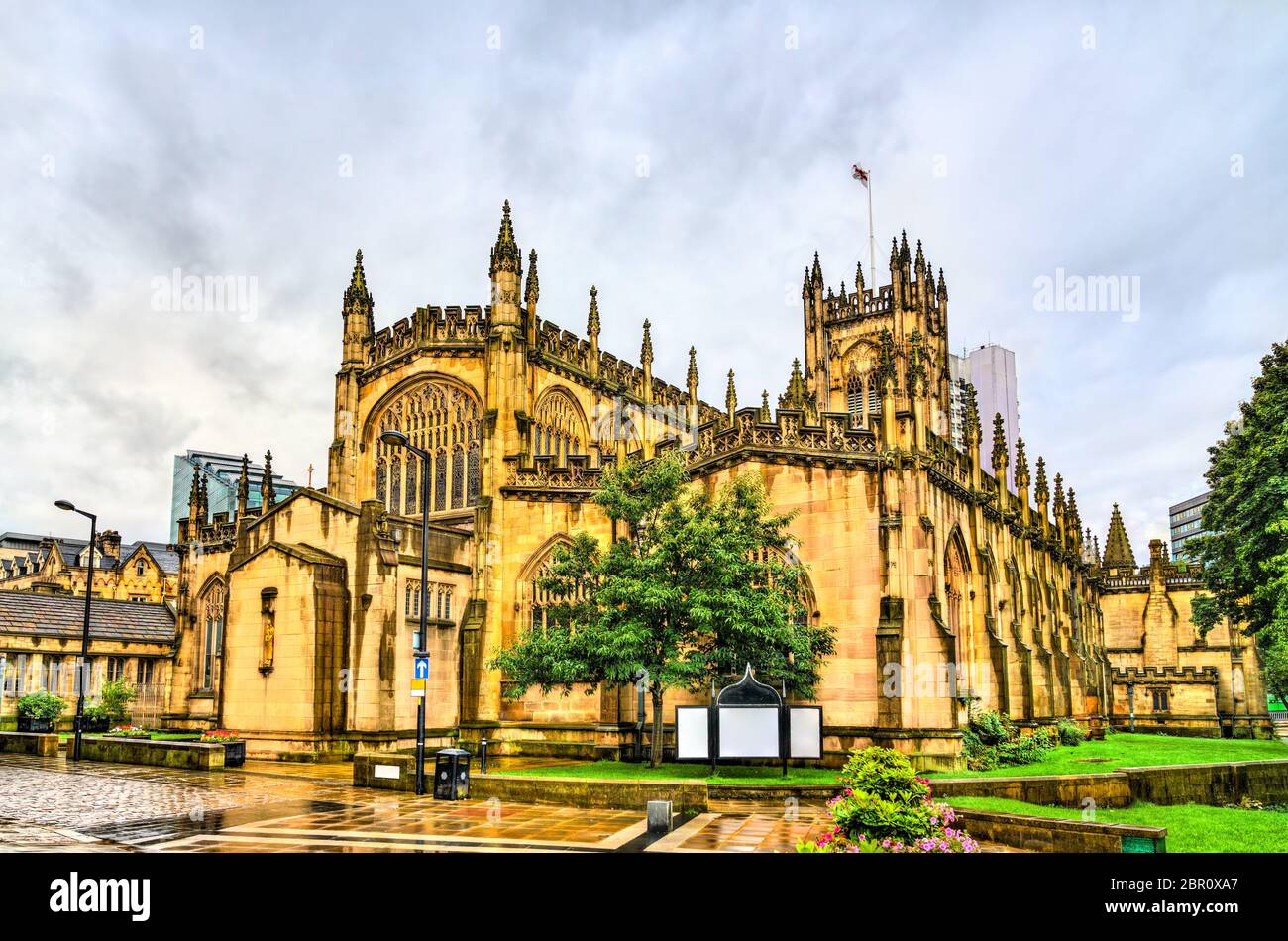 Cattedrale di Manchester in Inghilterra Foto Stock