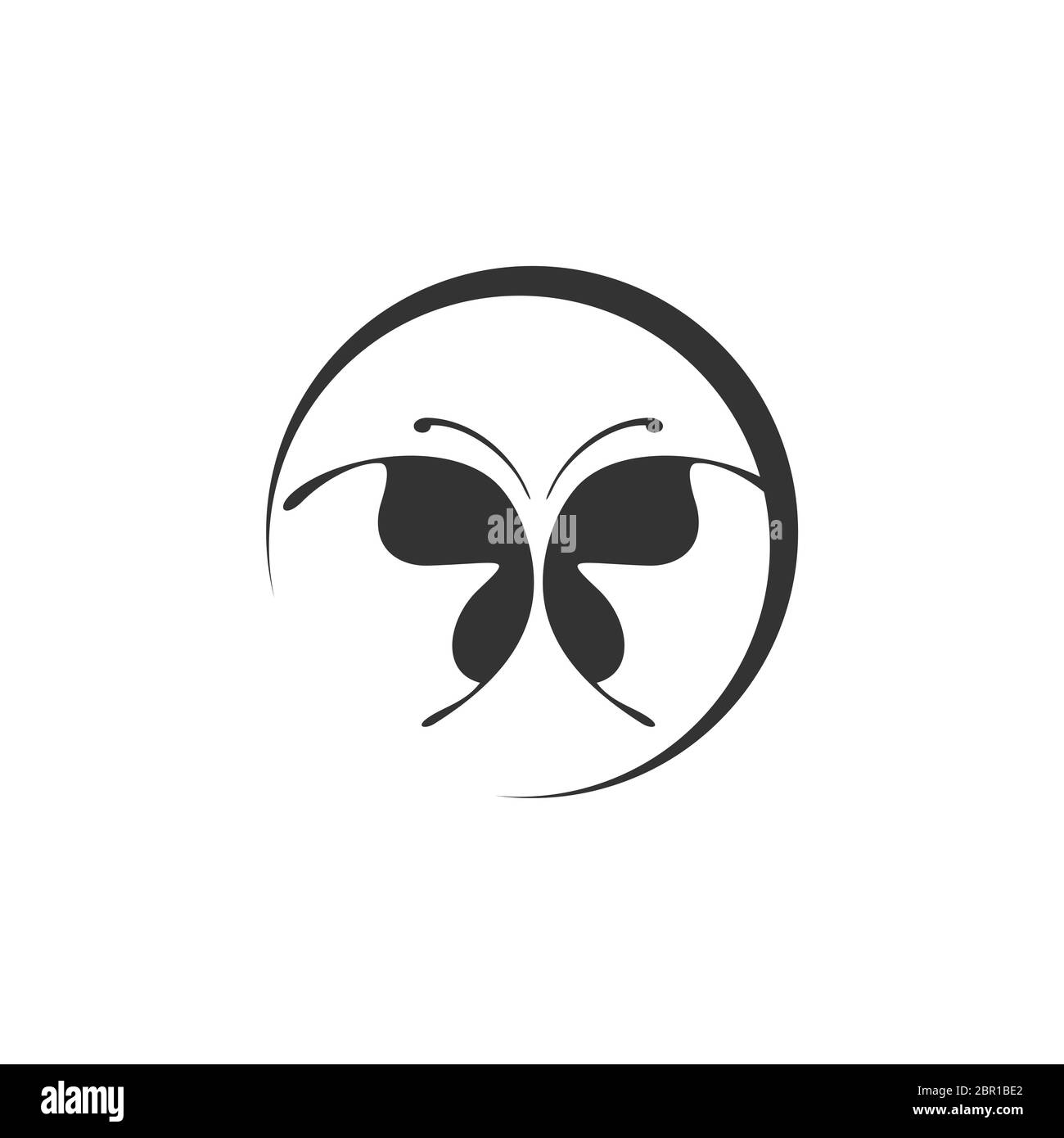 Disegno dell'illustrazione del modello del logo Butterfly. Vettore EPS 10. Foto Stock