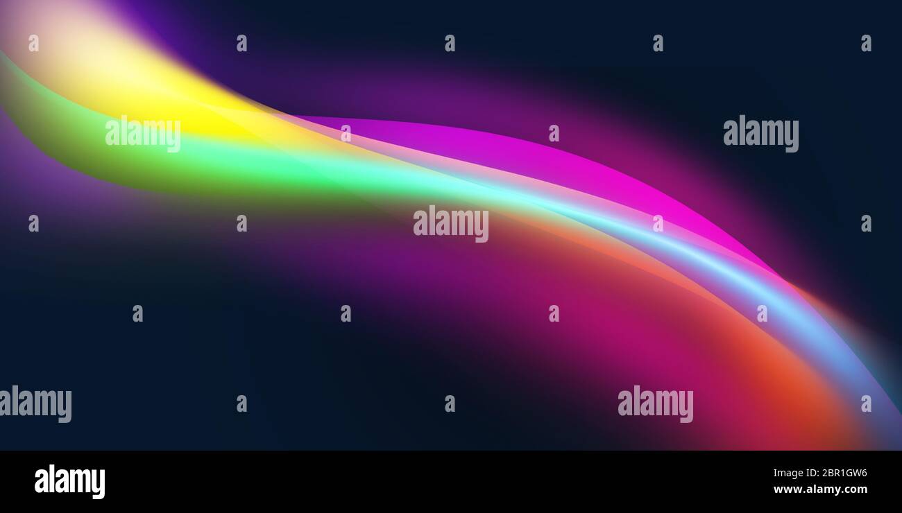 Illustrazione astratta dello sfondo del fascio di luce colorata con effetto di bagliore e spazio di copia Foto Stock