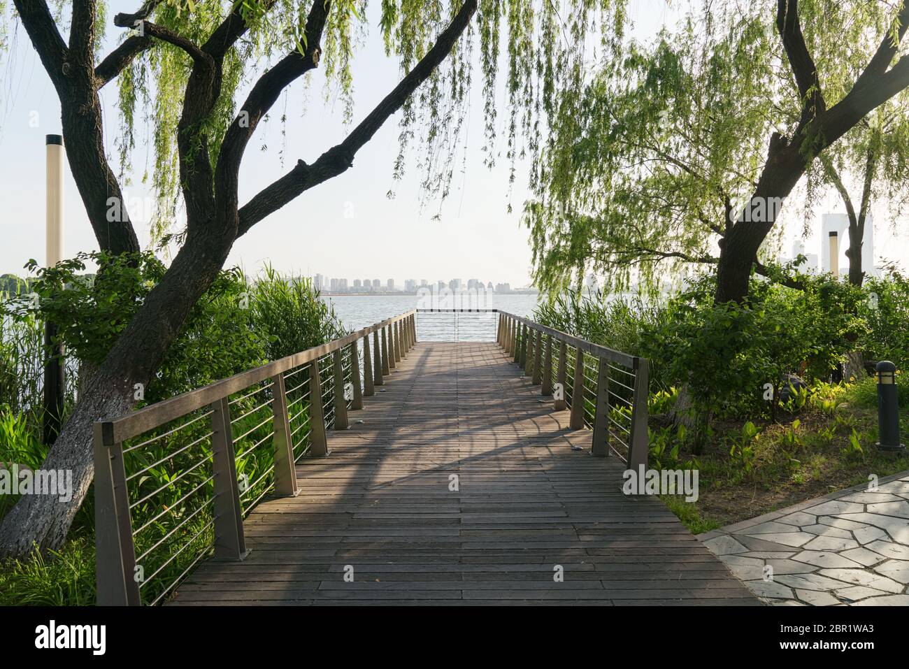 Il paesaggio del parco del centro città. Foto a Suzhou, Cina. Foto Stock