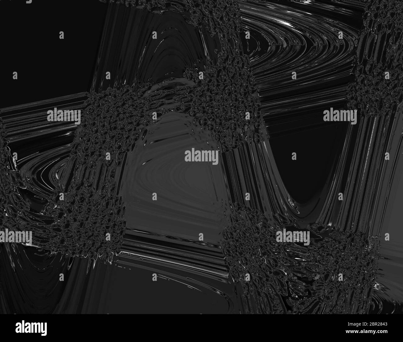 Grafica astratta 3-D nera con spazio per il testo, spazio per aggiungere copia, sfondi, sfondo Foto Stock