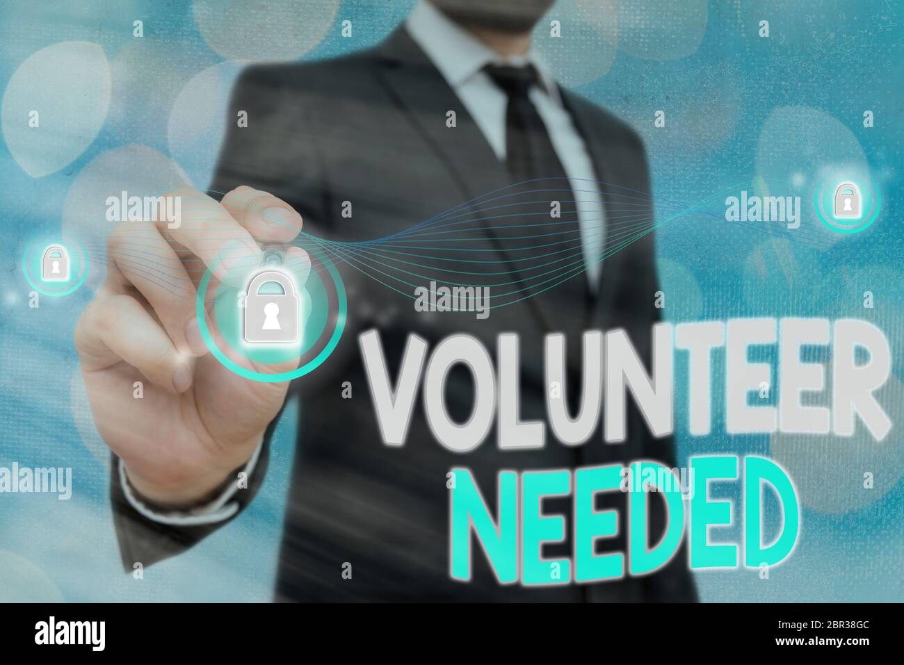 Testo di scrittura volanteer necessario. Foto concettuale che chiede a un individuo di lavorare per l'organizzazione senza essere pagato Foto Stock
