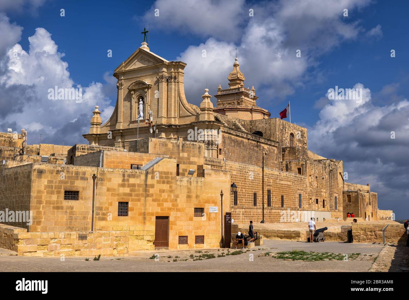 La Cattedrale dell'Assunzione in Cittadella di Victoria a Gozo, Malta Foto Stock